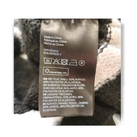 Divided By H&M Women's Black & White Crew Neck Long Sleeve Sweater Size Small - Picture 2 of 4